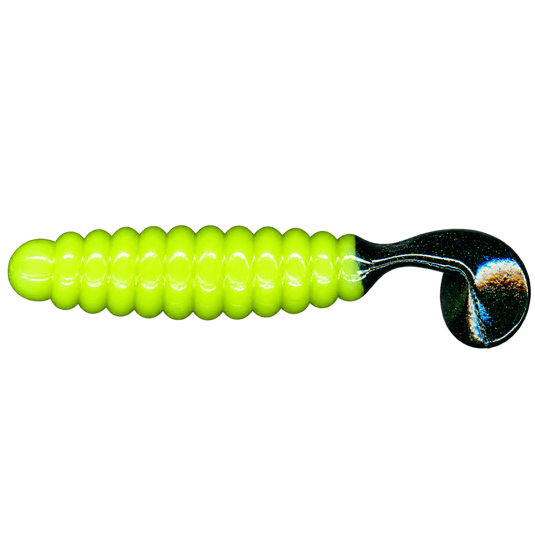 SLIDER PANFISH Cream Grn Blk Tail Charlie Brewer's Crappie Slider