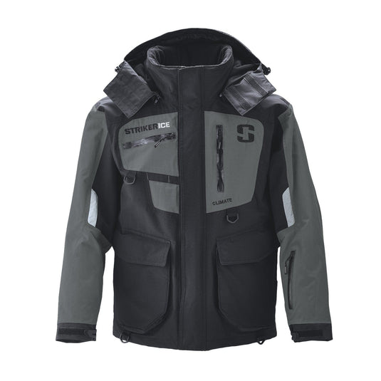 STRIKER ICE FISHING JACKETS / BIBS Small Striker Climate Jacket, Black Grey