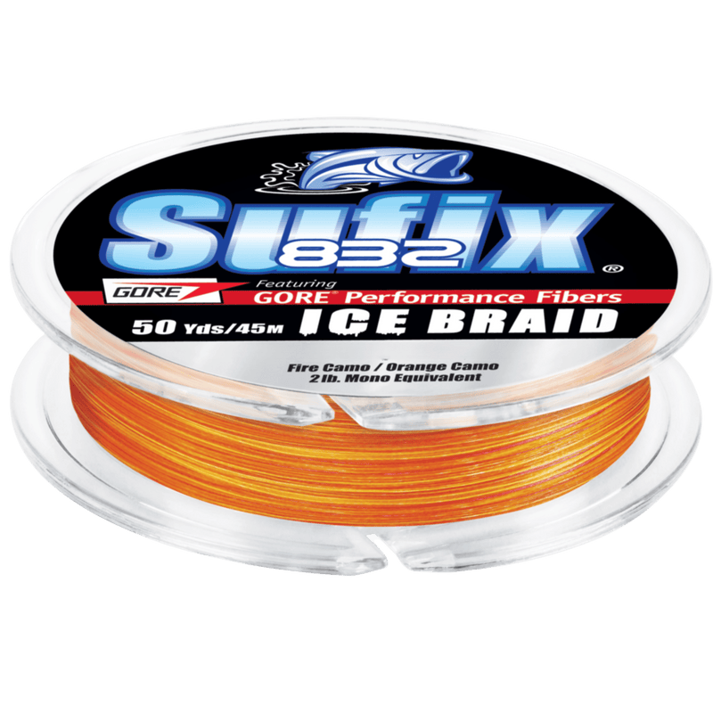 Load image into Gallery viewer, SUFIX ICE FISHING LINE 4LB / Fire Camo Sufix 832 Advanced Ice Braid
