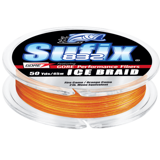 SUFIX ICE FISHING LINE 4LB / Fire Camo Sufix 832 Advanced Ice Braid