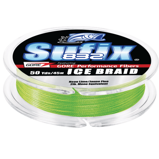 SUFIX ICE FISHING LINE 4LB / Neon Lime Sufix 832 Advanced Ice Braid