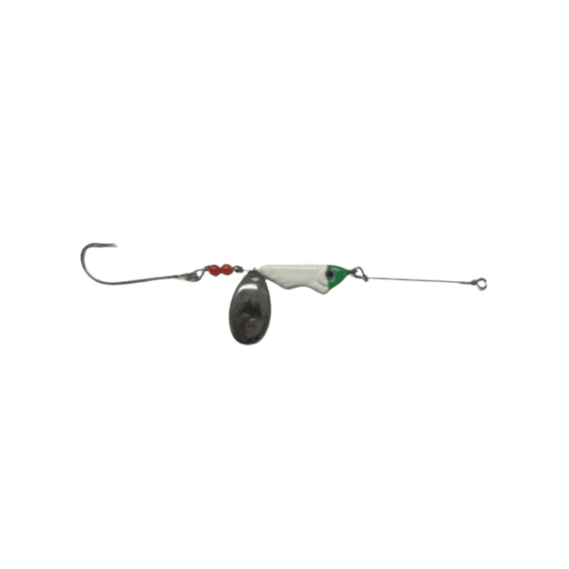 Load image into Gallery viewer, THREE D WORM HARNESS 3-4oz / Green-Wht Three D Weight Forward Spinner
