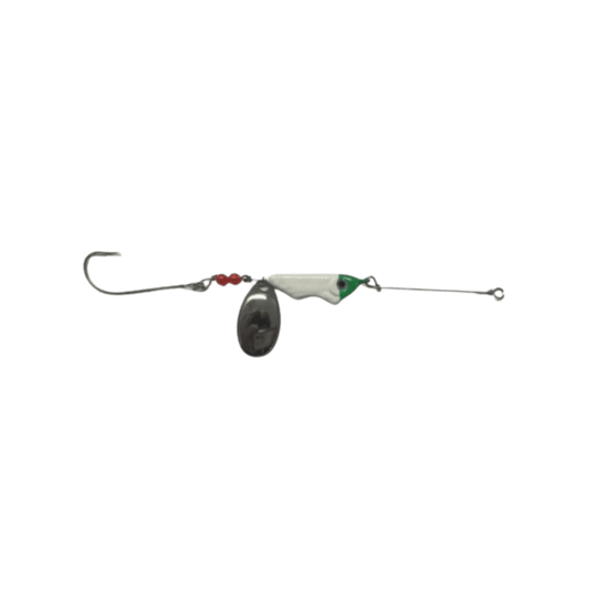 THREE D WORM HARNESS 3-4oz / Green-Wht Three D Weight Forward Spinner