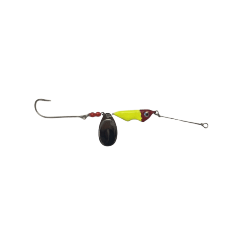 Load image into Gallery viewer, THREE D WORM HARNESS 5-8 / Fire Glow Three D Weight Forward Spinner
