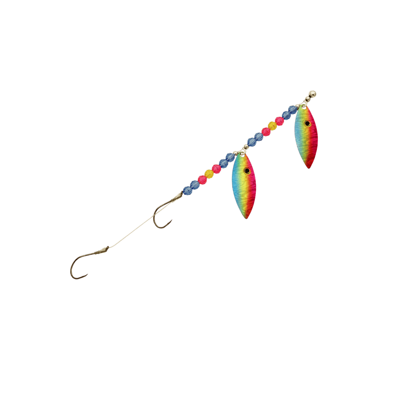 Load image into Gallery viewer, THREE D WORM HARNESS ERIS Three D Tandem Willow Leaf Blade Worm Harness
