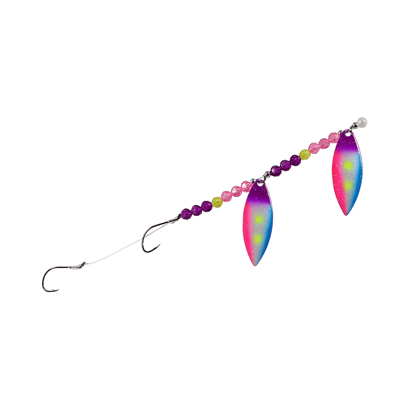 Load image into Gallery viewer, THREE D WORM HARNESS NLTS Three D Tandem Willow Leaf Blade Worm Harness
