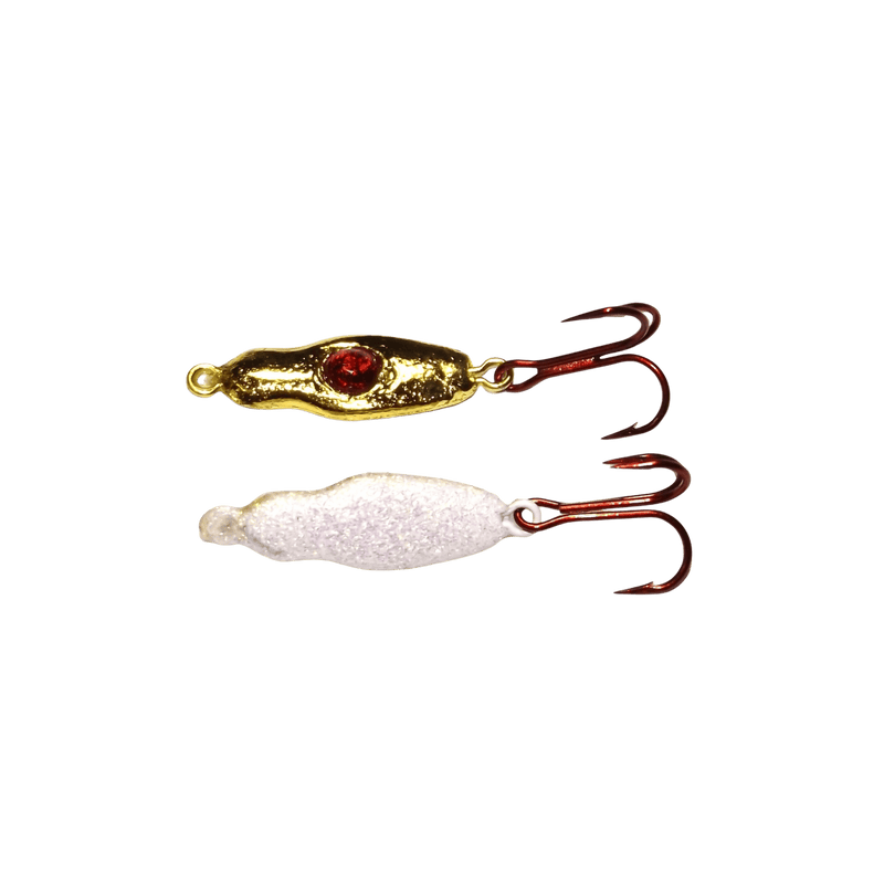 Load image into Gallery viewer, TOM'S TACKLE ALL ICE Gold/White Glitter Tom's Tackle Jiggin' Gem
