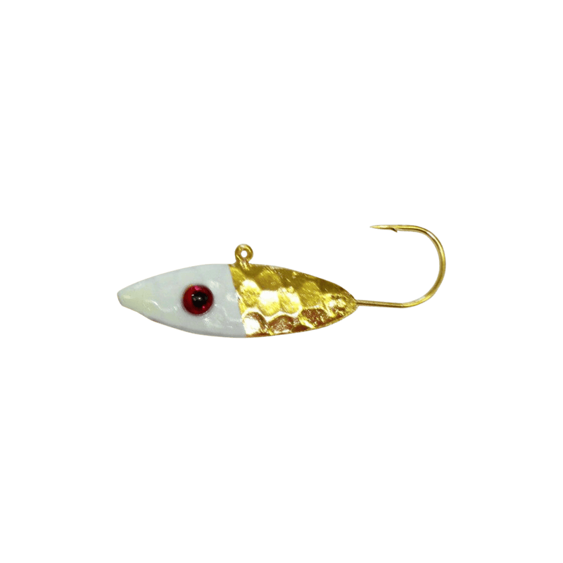 Load image into Gallery viewer, TOM'S TACKLE ICE JIGS Gold/Glo Tom's Tackle Shiner Minnow 1/4oz

