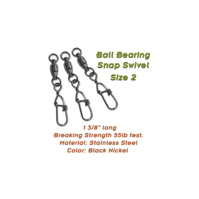 TORPEDO DIVER TERMINAL TACKLE Torpedo Ball Bearing Snap Swivel 