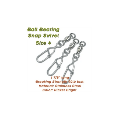 TORPEDO DIVER TERMINAL TACKLE Torpedo Ball Bearing Snap Swivel 