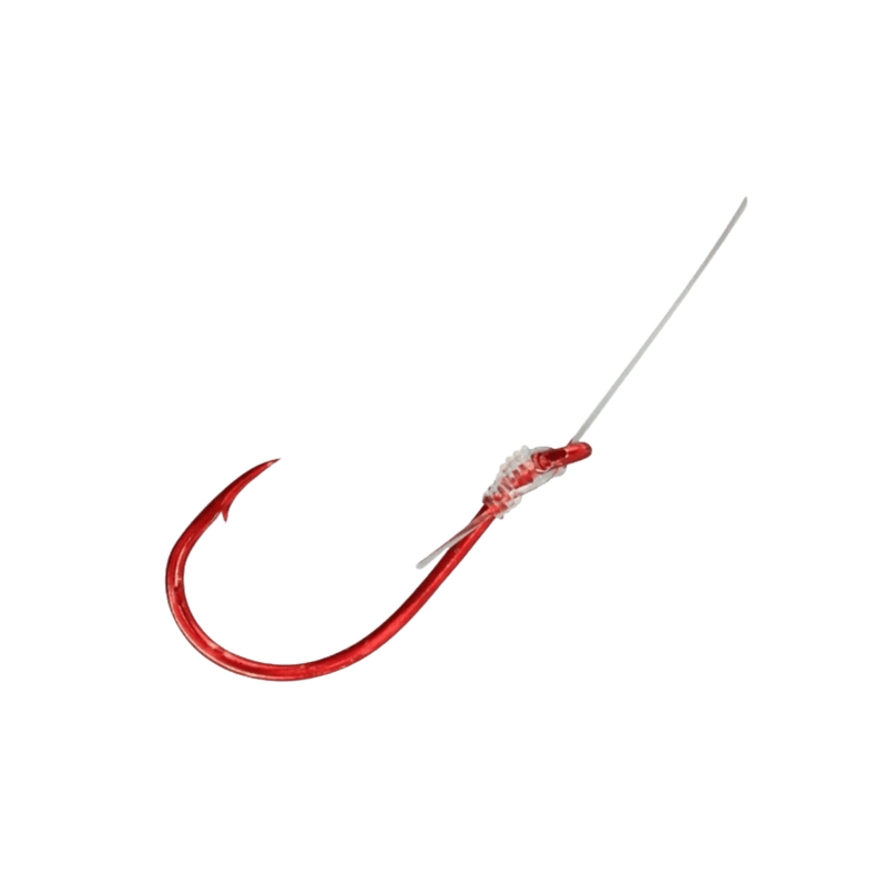 Load image into Gallery viewer, TORPEDO DIVER TERMINAL TACKLE Torpedo Bloody Red Fluorocarbon Snells 60in
