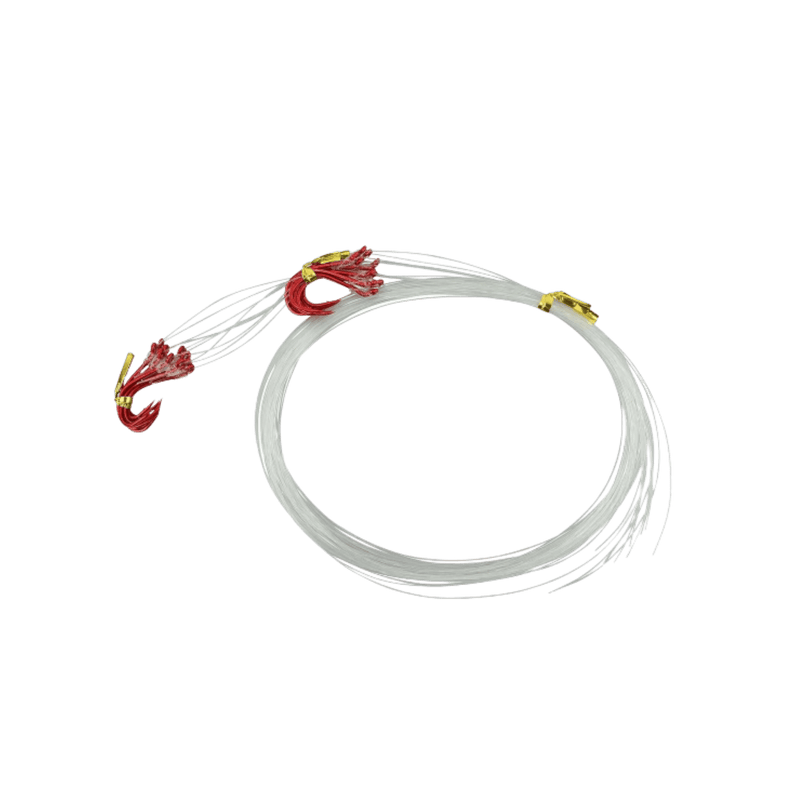 Load image into Gallery viewer, TORPEDO DIVER TERMINAL TACKLE Torpedo Bloody Red Fluorocarbon Snells 60in
