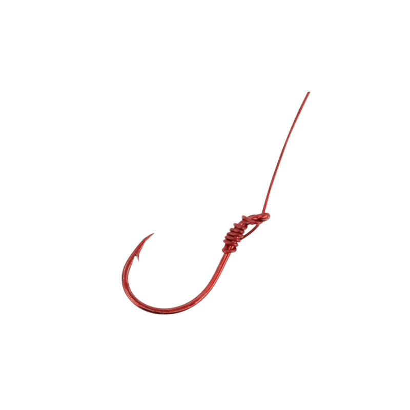 Load image into Gallery viewer, TORPEDO DIVER TERMINAL TACKLE Torpedo Bloody Red Wire Snells 24"
