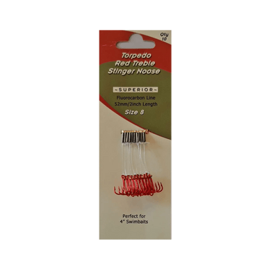 TORPEDO DIVER TERMINAL TACKLE Torpedo Red Treble Stinger Noose 