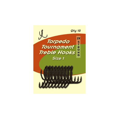 TORPEDO DIVER TREBLE HOOKS Torpedo Tournament Treble Hook 