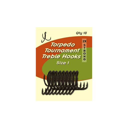 TORPEDO DIVER TREBLE HOOKS Torpedo Tournament Treble Hook 