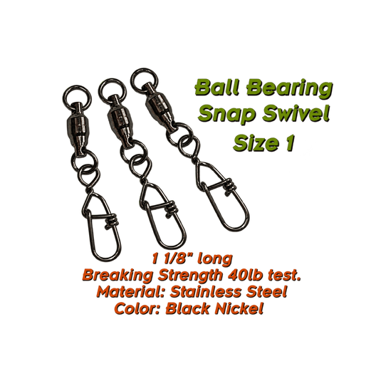 TORPEDO TERMINAL TACKLE 1 Torpedo Ball Bearing Snap Swivels