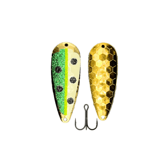 TRIPLE THREAT CASTING SPOONS Green Gecko Triple Threat Hyper Casting Spoon