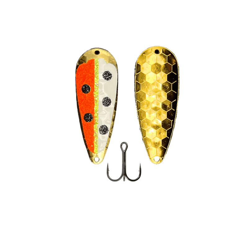 Load image into Gallery viewer, TRIPLE THREAT CASTING SPOONS Orange Gecko Triple Threat Hyper Casting Spoon
