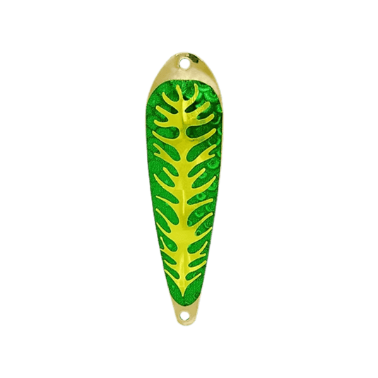 TRIPLE THREAT TROLLING SPOONS Lemon Lime Triple Threat Standard Spoon 4"