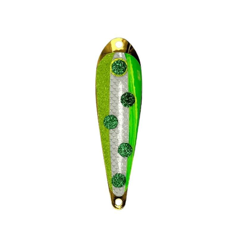 Load image into Gallery viewer, TRIPLE THREAT TROLLING SPOONS Sour Apple Triple Threat Magnum Spoon
