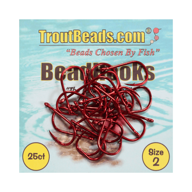 Load image into Gallery viewer, TROUTBEADS STEELHEAD GEAR 2 Troutbeads BeadHooks Red
