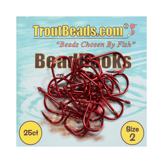 TROUTBEADS STEELHEAD GEAR 2 Troutbeads BeadHooks Red