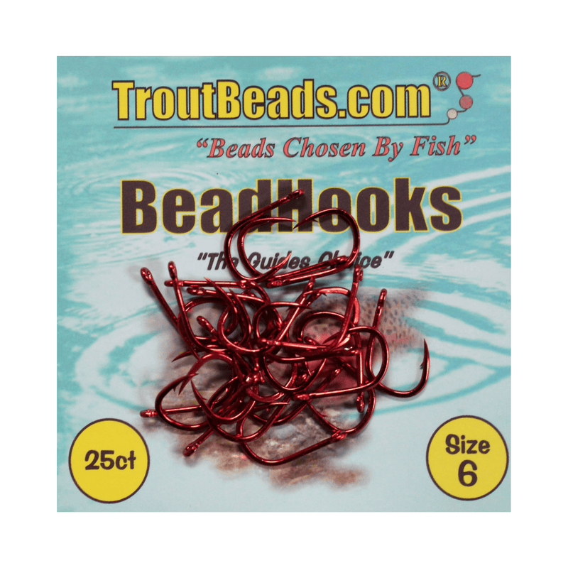 Load image into Gallery viewer, TROUTBEADS STEELHEAD GEAR 6 Troutbeads BeadHooks Red
