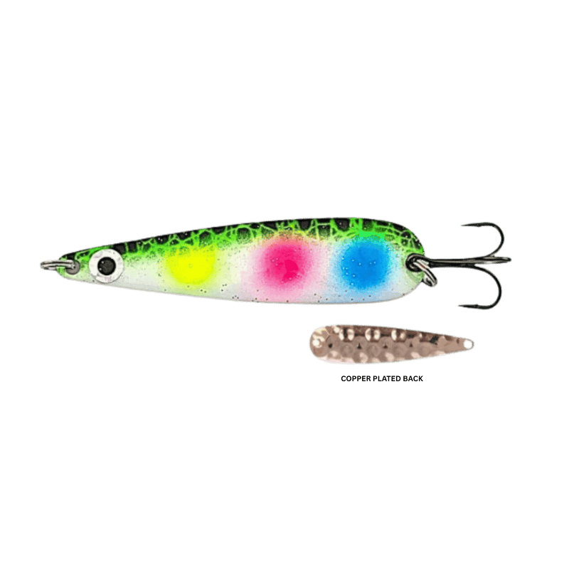Load image into Gallery viewer, VAN DUTCH TROLLING SPOONS 3.25" / Atomic Wonderbread Copper Van Dutch The Little Hoser Trolling Spoon
