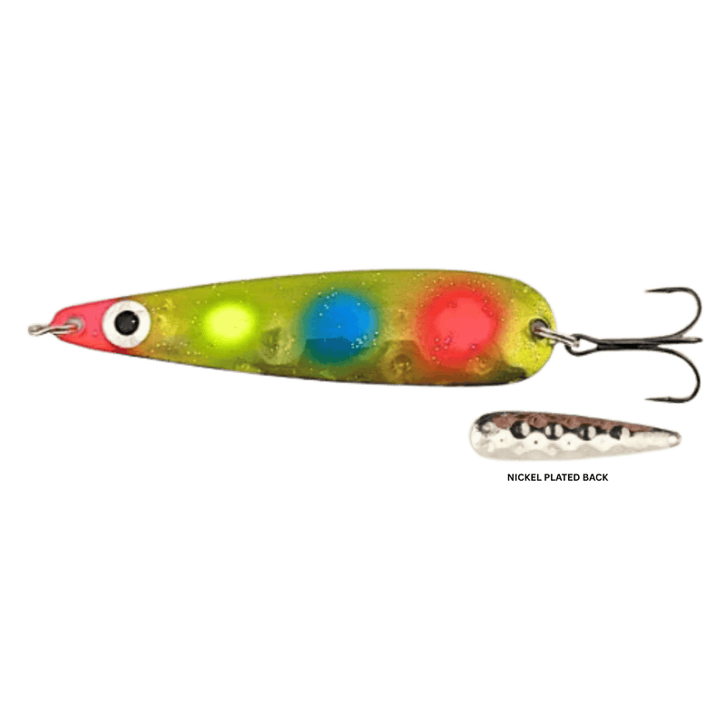 Load image into Gallery viewer, VAN DUTCH TROLLING SPOONS 3.25" / Radioactive Rippler Van Dutch The Little Hoser Trolling Spoon
