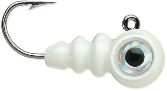 VMC ICE JIGS 1-16 / Glow VMC Tungsten Larv Eye Jig