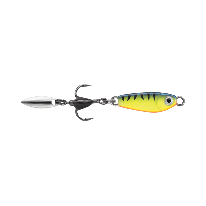 Load image into Gallery viewer, VMC ICE SPOONS 1-8 / Glow Hot Perch VMC Bladed Bull Spoon
