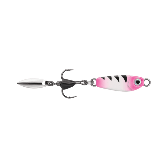 VMC ICE SPOONS 1-8 / Glow Pink Squirrel VMC Bladed Bull Spoon