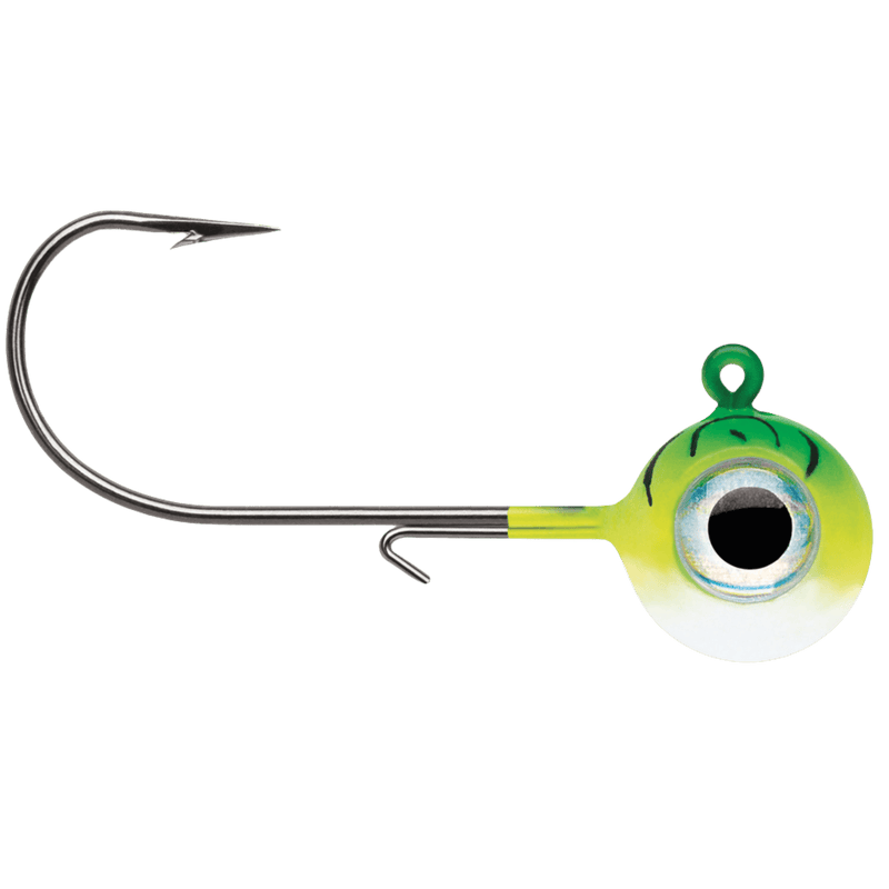 Load image into Gallery viewer, VMC MOON EYE 1-32 / Green Fire UV VMC Neon Moon Eye Jig
