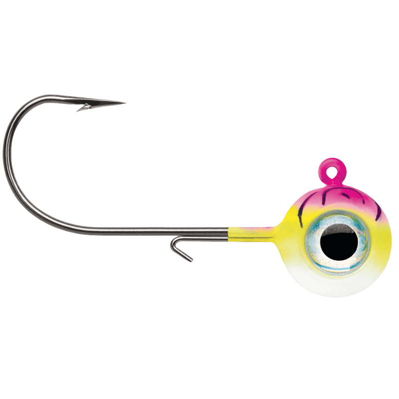 Load image into Gallery viewer, VMC MOON EYE 1-32 / Pink Fire UV VMC Neon Moon Eye Jig
