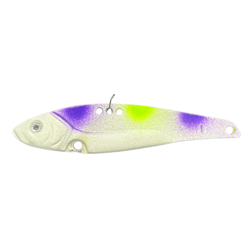Load image into Gallery viewer, WACKM TKL BLADE BAIT 1 OZ / Purple Dot Glow Wack M Tackle Blade Bait
