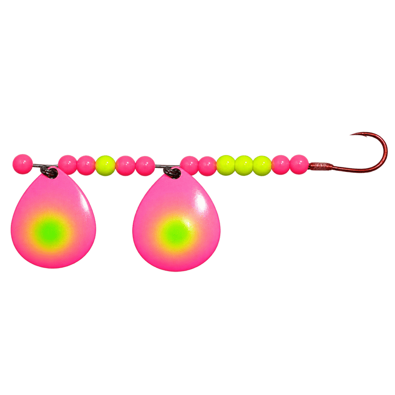 Load image into Gallery viewer, WACKM TKL DOUBLE WORM HARNESS Bubble Gum Wack M Tackle Double Worm Harness
