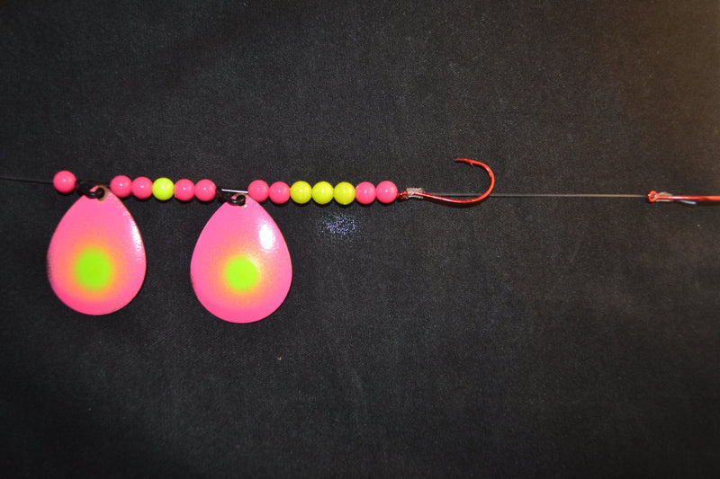 Load image into Gallery viewer, WACKM TKL DOUBLE WORM HARNESS Bubble Gum Wackm Tackle Double Worm Harness
