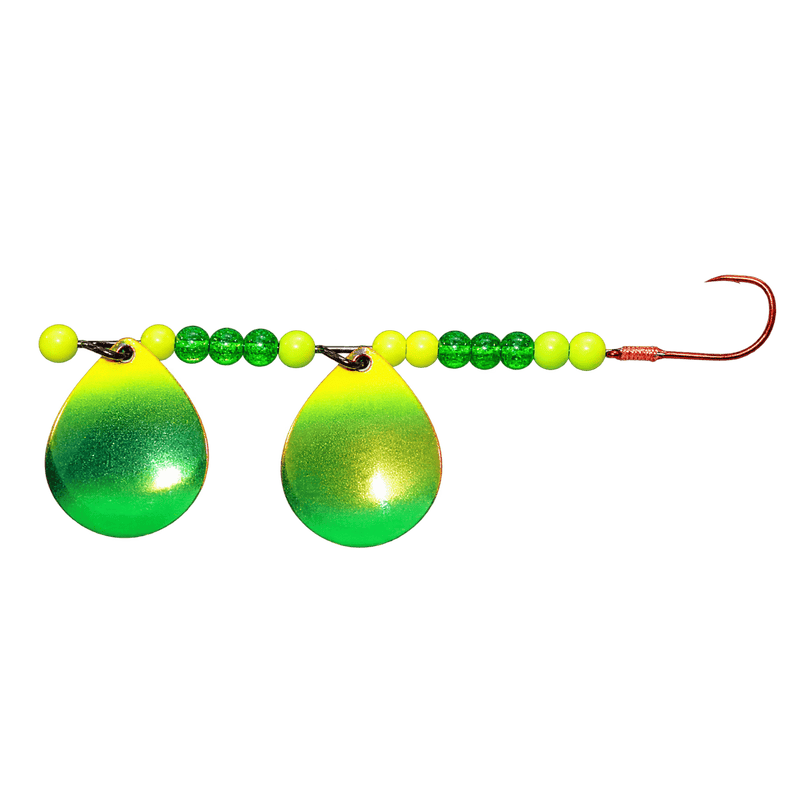 Load image into Gallery viewer, WACKM TKL DOUBLE WORM HARNESS Key Lime Wack M Tackle Double Worm Harness
