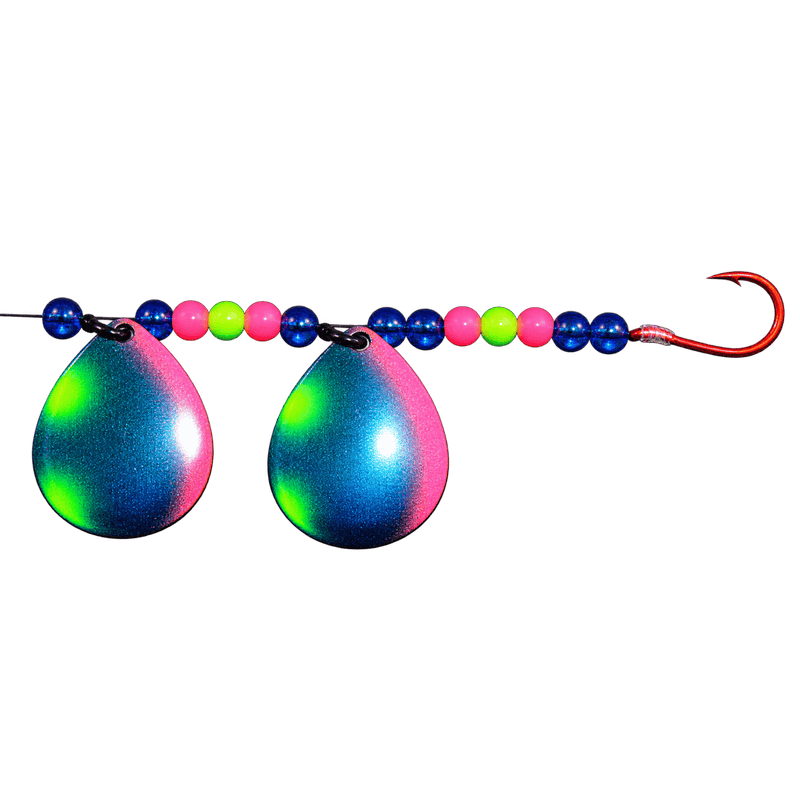 Load image into Gallery viewer, WACKM TKL DOUBLE WORM HARNESS Northern Lights Wack M Tackle Double Worm Harness
