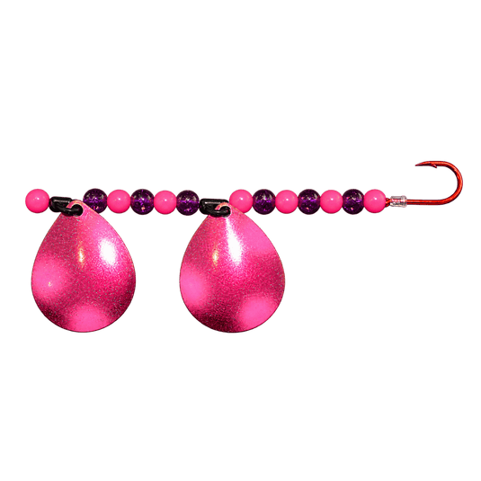 WACKM TKL DOUBLE WORM HARNESS Raspberry Martini Wack M Tackle Double Worm Harness