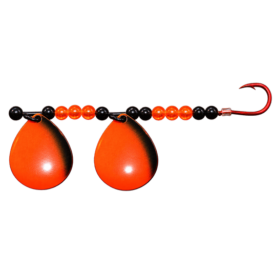 WACKM TKL DOUBLE WORM HARNESS Rotten Orange Wack M Tackle Double Worm Harness