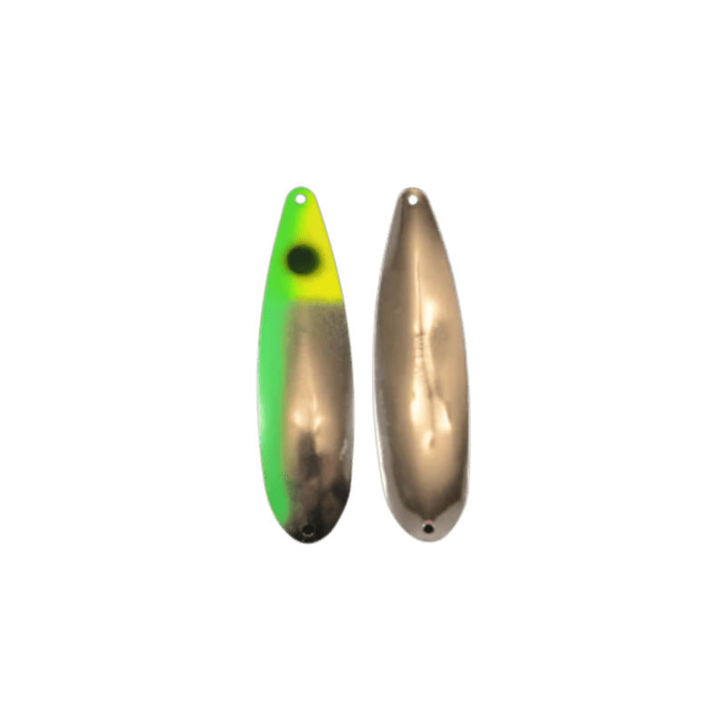 Load image into Gallery viewer, WACKM TKL TROLLING SPOONS Corona &amp; Lime Wack M Tackle Custom Mag Spoon
