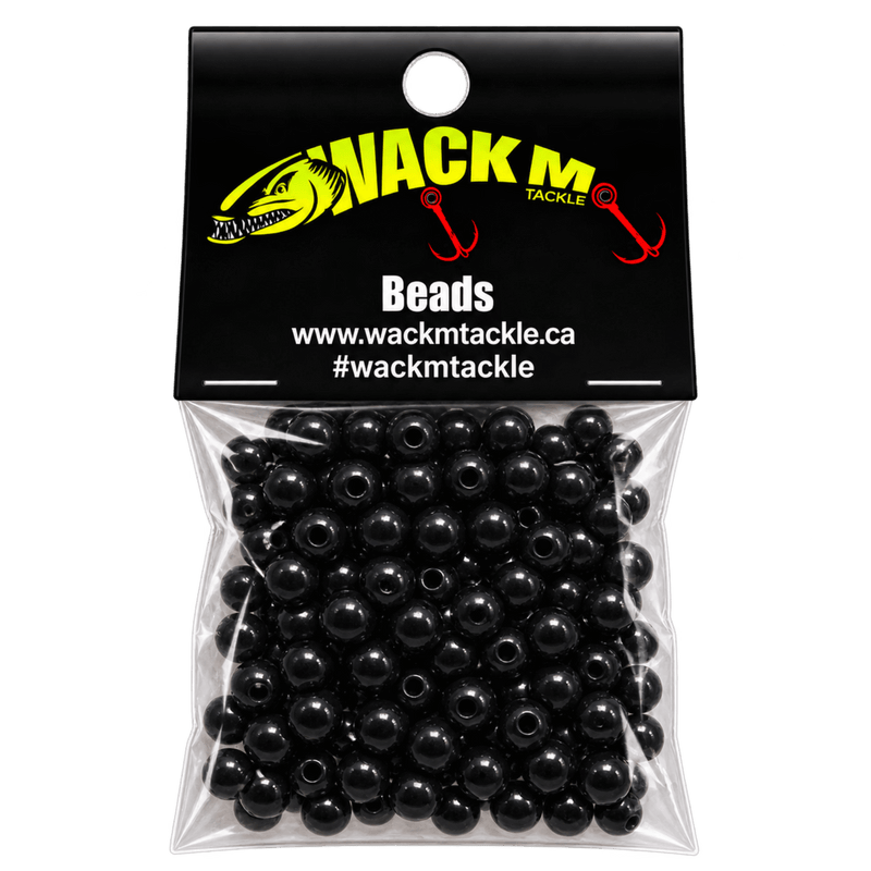 Load image into Gallery viewer, WACKM TKL WORM HARNESS Black WackM Tackle 6mm Beads
