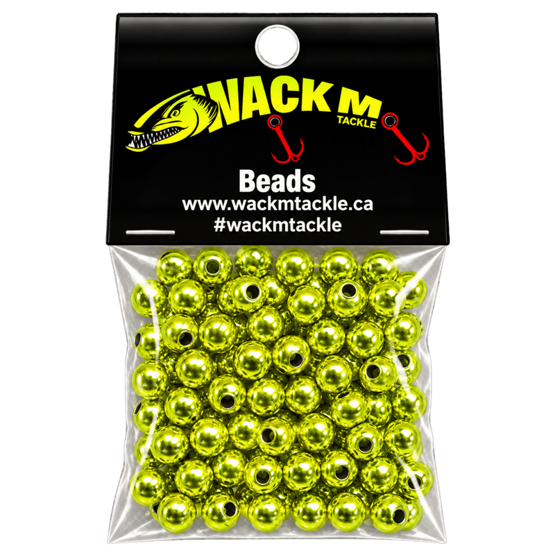 Load image into Gallery viewer, WACKM TKL WORM HARNESS Metalic Chartreuse WackM Tackle 6mm Beads
