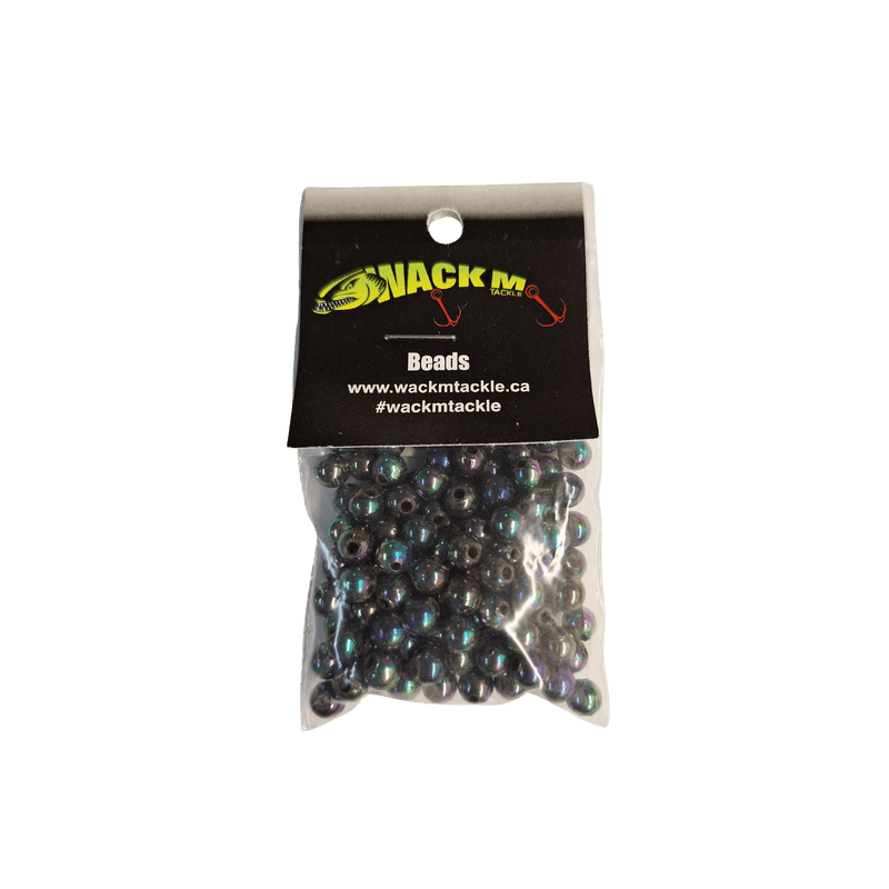 Load image into Gallery viewer, WACKM TKL WORM HARNESS Metalic Oil Slick Wack M Tackle 6mm Beads
