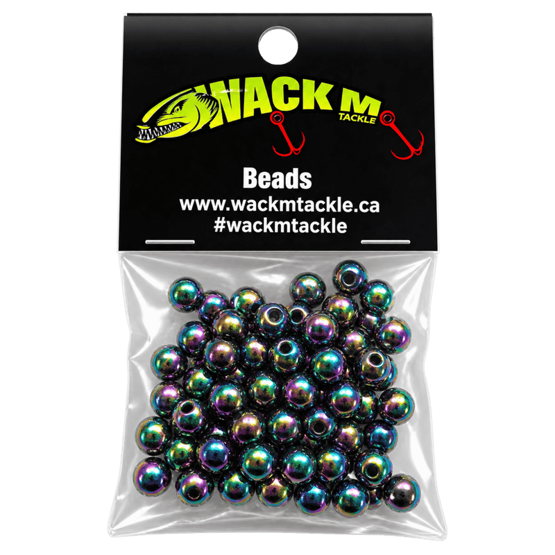 Load image into Gallery viewer, WACKM TKL WORM HARNESS Metalic Oil Slick WackM Tackle 6mm Beads
