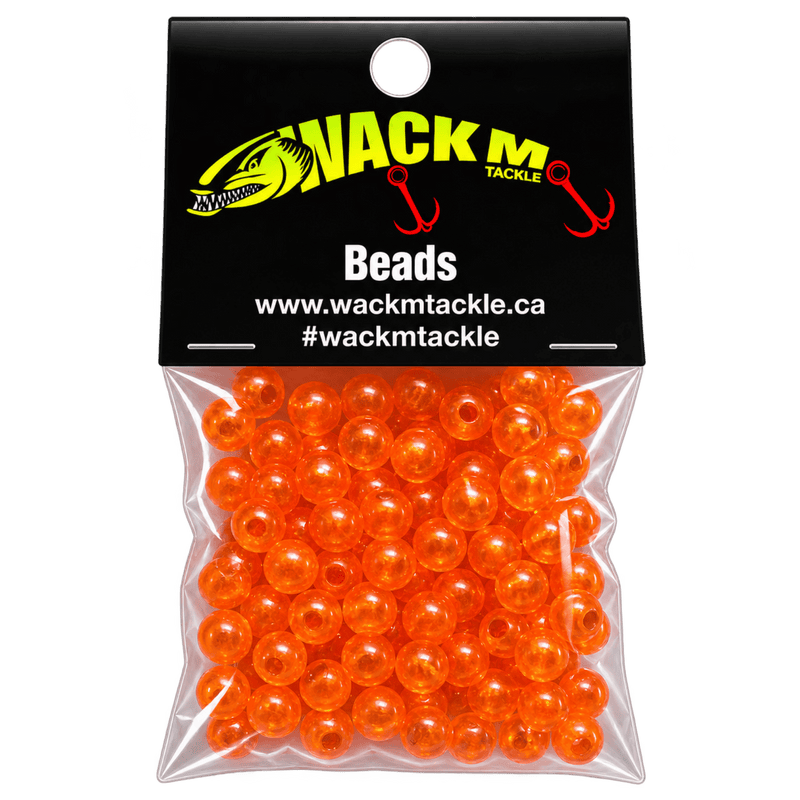 Load image into Gallery viewer, WACKM TKL WORM HARNESS Transparent Orange WackM Tackle 6mm Beads
