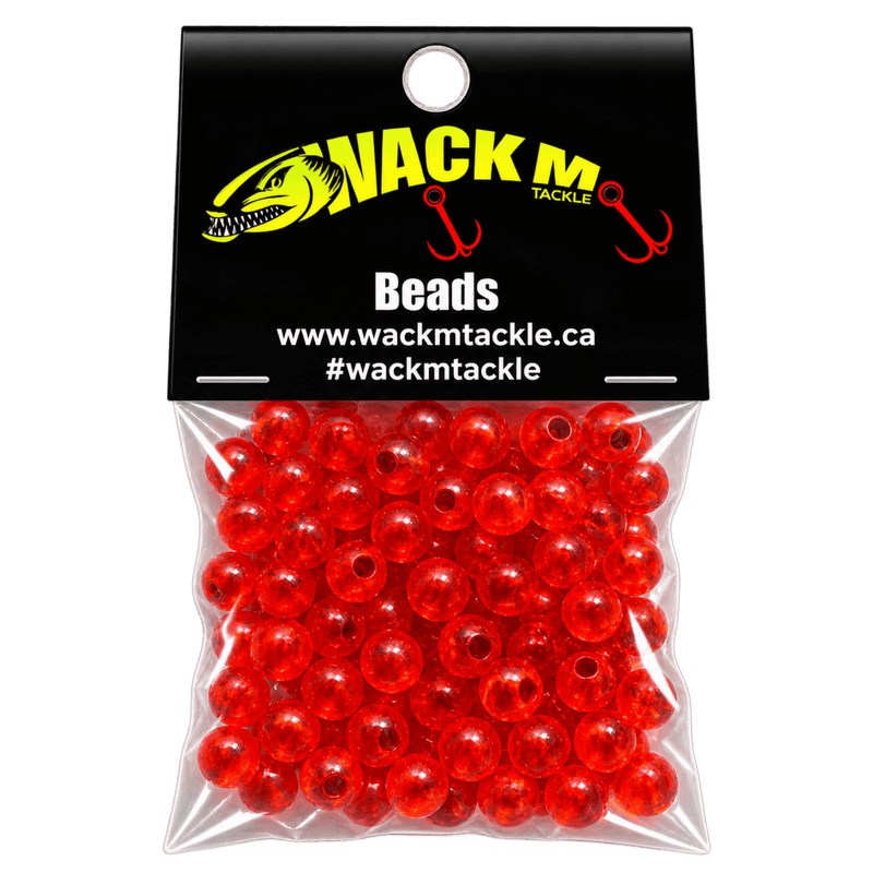 Load image into Gallery viewer, WACKM TKL WORM HARNESS Transparent Red WackM Tackle 6mm Beads
