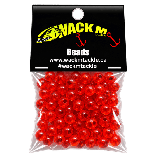 WACKM TKL WORM HARNESS Transparent Red WackM Tackle 6mm Beads